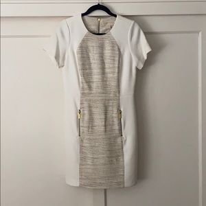 Michael Kors White with Tan Dress